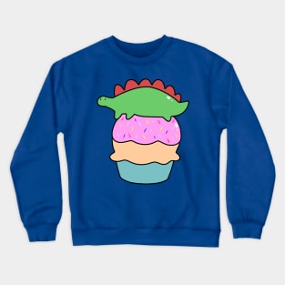 Cupcake Stegosaurus Crewneck Sweatshirt